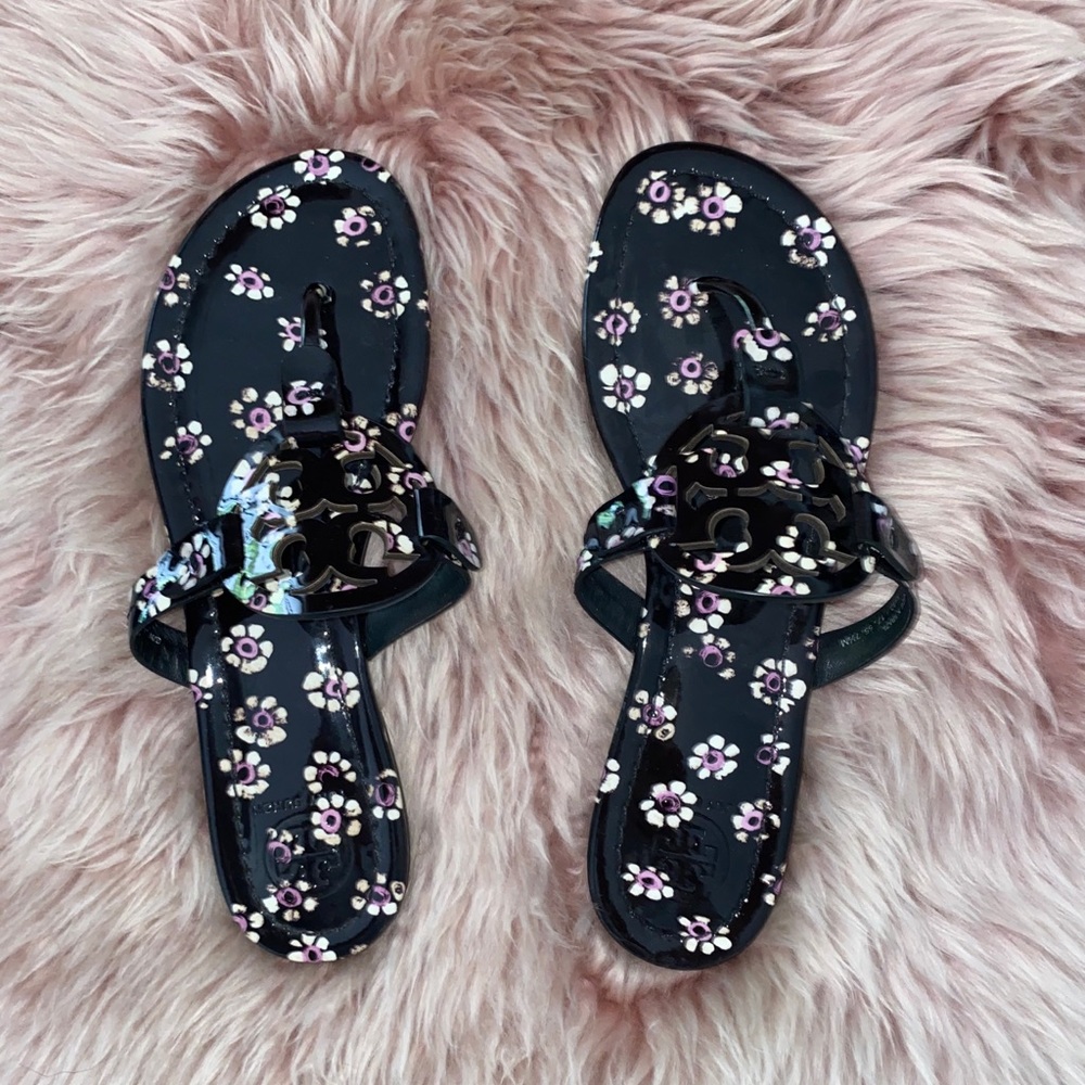 Tory Burch-Floral Miller Sandals (worn once)
